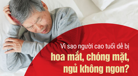 Vì sao người cao tuổi dễ bị hoa mắt, chóng mặt và ngủ không ngon?