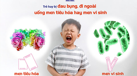 Trẻ hay bị đau bụng, đi ngoài nên uống men tiêu hóa hay men vi sinh?