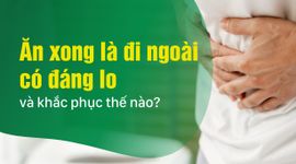 Ăn xong là đi ngoài có đáng lo và khắc phục thế nào?