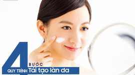 Quy trình 4 bước tái tạo làn da khi dưỡng da ban đêm