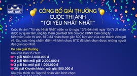 Thông báo kết quả Cuộc thi ảnh “Tôi yêu Nhất Nhất”