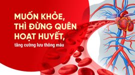 Muốn khỏe, thì đừng quên hoạt huyết, tăng cường lưu thông máu