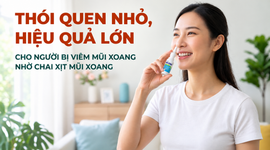 Thói quen nhỏ, hiệu quả lớn cho người bị viêm mũi xoang nhờ chai xịt mũi xoang