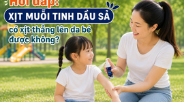 Hỏi đáp: xịt muỗi tinh dầu sả có xịt thẳng lên da bé được không?