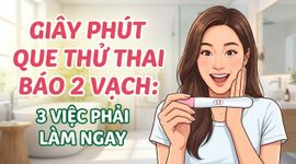 Giây phút que thử thai báo 2 vạch: 3 việc phải làm ngay
