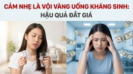 Cảm nhẹ là vội vàng uống kháng sinh: hậu quả đắt giá
