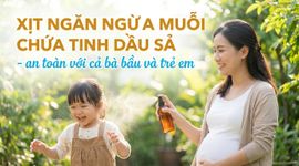 Xịt ngăn ngừa muỗi chứa tinh dầu sả - an toàn với cả bà bầu và trẻ em