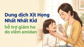 Dung dịch Xịt Họng Nhất Nhất Kid hỗ trợ giảm ho do viêm amidan