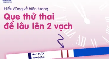 Hiểu đúng về hiện tượng que thử thai để lâu lên 2 vạch