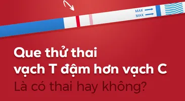 Que thử thai vạch T đậm hơn vạch C: Là có thai hay không?