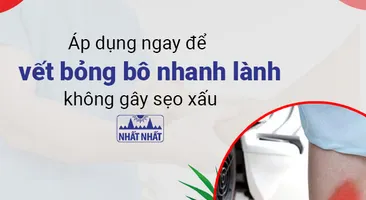 Áp dụng ngay để vết bỏng bô nhanh lành, không gây sẹo xấu