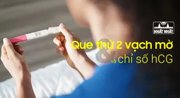 Que thử thai 2 vạch mờ thì chỉ số hCG khi mang thai bao nhiêu?