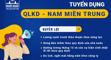 Tuyển dụng vị trí Quản lý kinh doanh - KV Nam Miền Trung