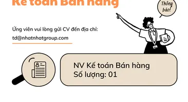 [TUYỂN DỤNG] NHÂN VIÊN KẾ TOÁN BÁN HÀNG