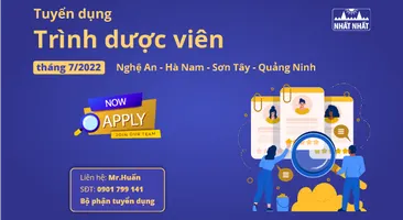 Tuyển dụng trình dược viên tháng 7/2022