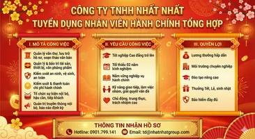 Công ty TNHH Nhất Nhất tuyển dụng Nhân viên Hành chính Tổng hợp