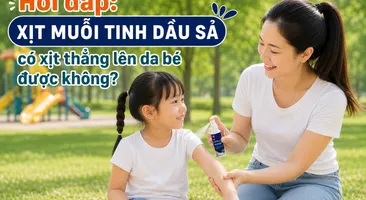 Hỏi đáp: xịt muỗi tinh dầu sả có xịt thẳng lên da bé được không?