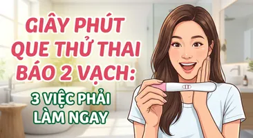 Giây phút que thử thai báo 2 vạch: 3 việc phải làm ngay