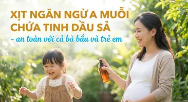 Xịt ngăn ngừa muỗi chứa tinh dầu sả - an toàn với cả bà bầu và trẻ em