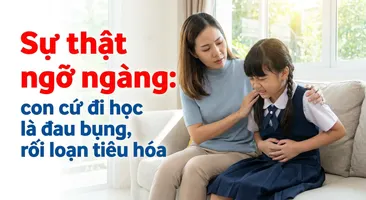 Sự thật ngỡ ngàng: con cứ đi học là đau bụng, rối loạn tiêu hóa