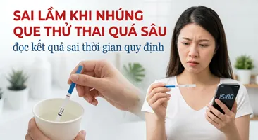 Sai lầm khi nhúng que thử thai quá sâu, đọc kết quả sai thời gian quy định
