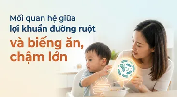 Mối quan hệ giữa lợi khuẩn đường ruột và biếng ăn, chậm lớn