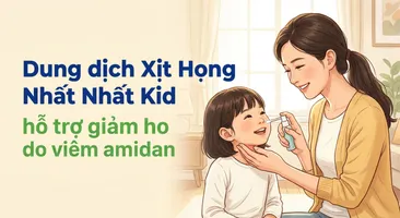 Dung dịch Xịt Họng Nhất Nhất Kid hỗ trợ giảm ho do viêm amidan