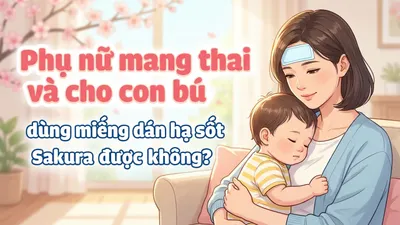 Phụ nữ mang thai và cho con bú dùng miếng dán hạ sốt Sakura được không?