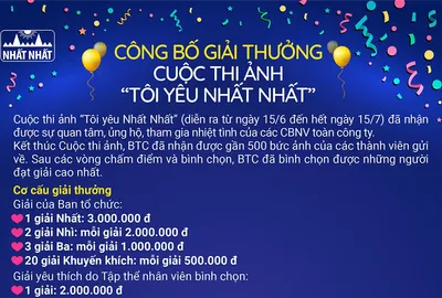 Thông báo kết quả Cuộc thi ảnh “Tôi yêu Nhất Nhất”