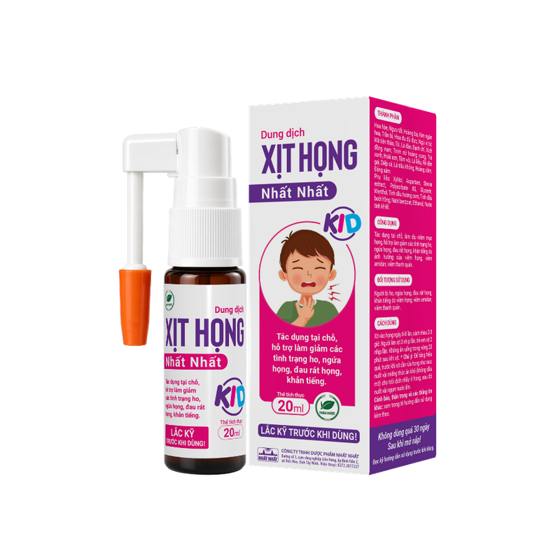 Dung Dịch Xịt Họng Nhất Nhất Kid